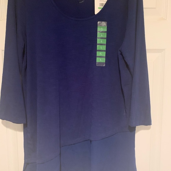 Company Ellen Tracy-large, royal blue top, keyhole ribbon tie at the back. - Picture 2 of 5